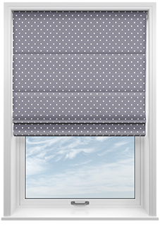 Full Stop, Slate - Roman Blind